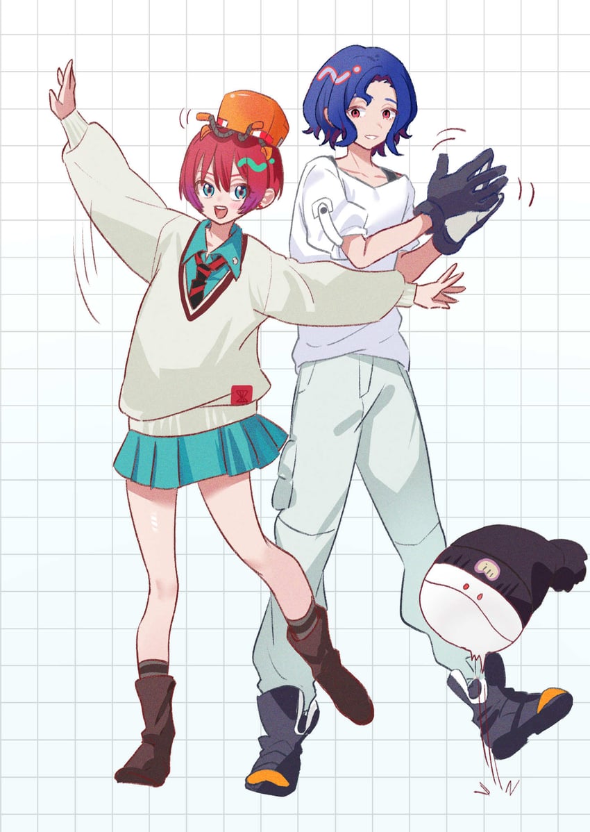 amate yuzuriha, haro, shuji ito, and conch (gundam and 1 more) drawn by satsuki_(popopomama_52)