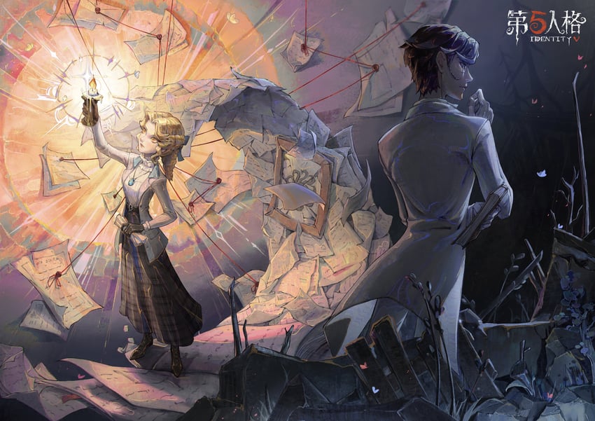 orpheus and alice deross (identity v) drawn by dengyuantai