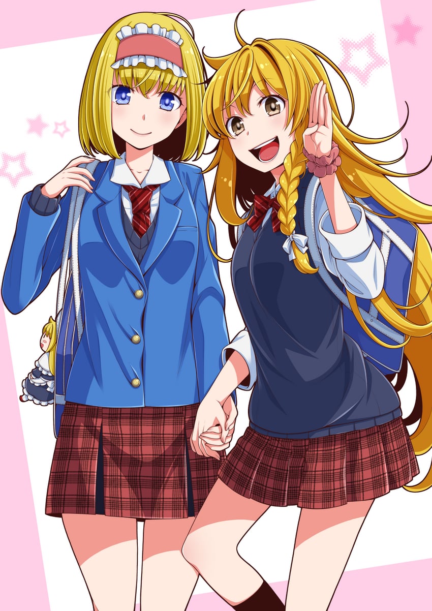 kirisame marisa, alice margatroid, and shanghai doll (touhou) drawn by eichi_yuu