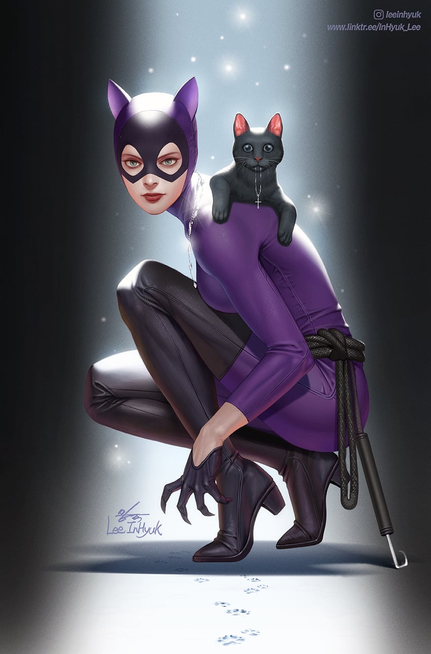 catwoman and selina kyle (dc comics and 1 more) drawn by in-hyuk_lee