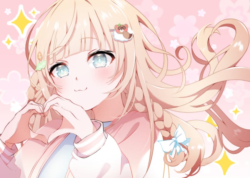kazama iroha and pokobee (hololive) drawn by satsuki_(pixiv_742410)