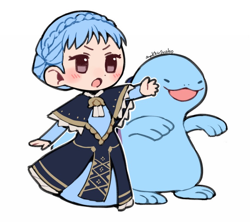 marianne von edmund and quagsire (pokemon and 2 more) drawn by do_m_kaeru