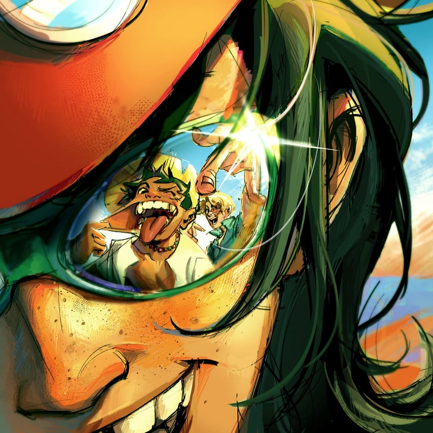 monkey d. luffy, portgas d. ace, and sabo (one piece) drawn by sengkucang