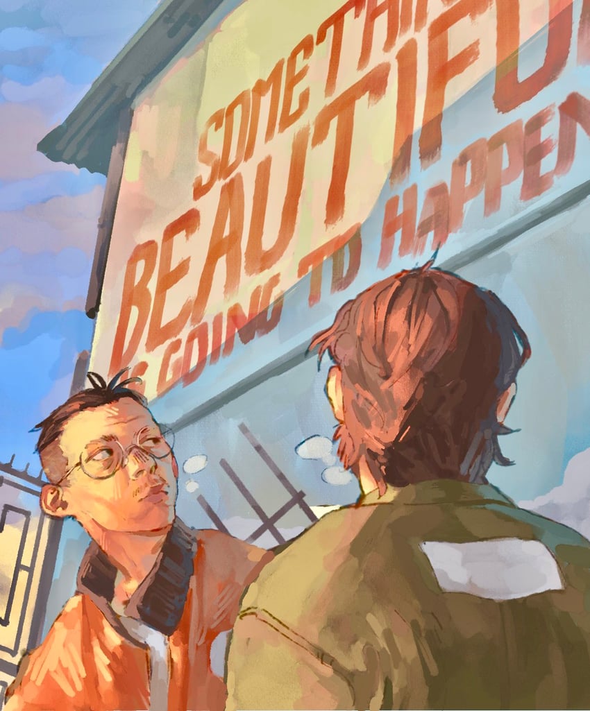 kim kitsuragi and harry du bois (disco elysium) drawn by moddleoddie