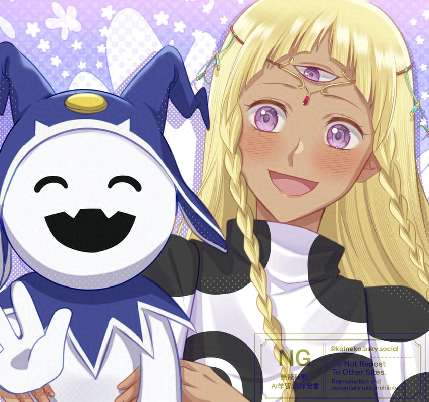 jack frost and eupha (shin megami tensei and 2 more) drawn by katarina_neko