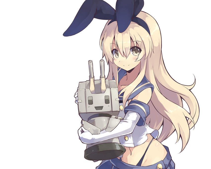 shimakaze and rensouhou-chan (kantai collection) drawn by normaland