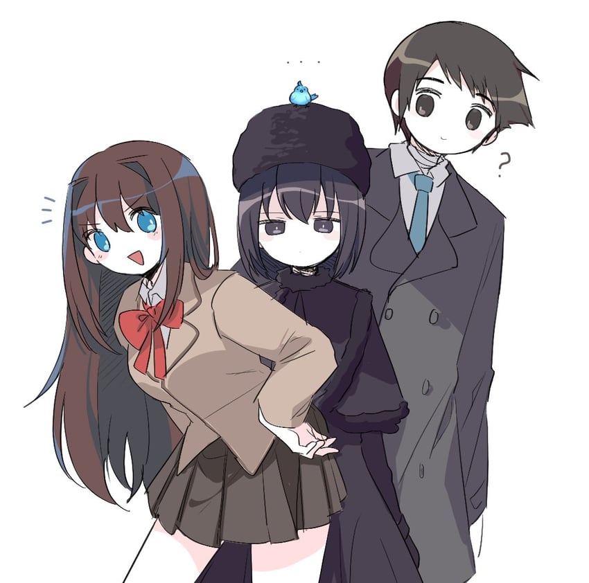 aozaki aoko, kuonji alice, lost robin rondo, and shizuki soujuurou (mahou tsukai no yoru) drawn by rnqntm