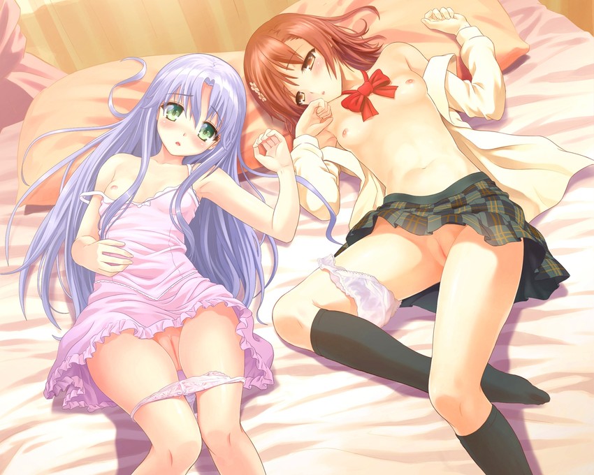 misaka mikoto and index (toaru majutsu no index) drawn by denhijou_niki
