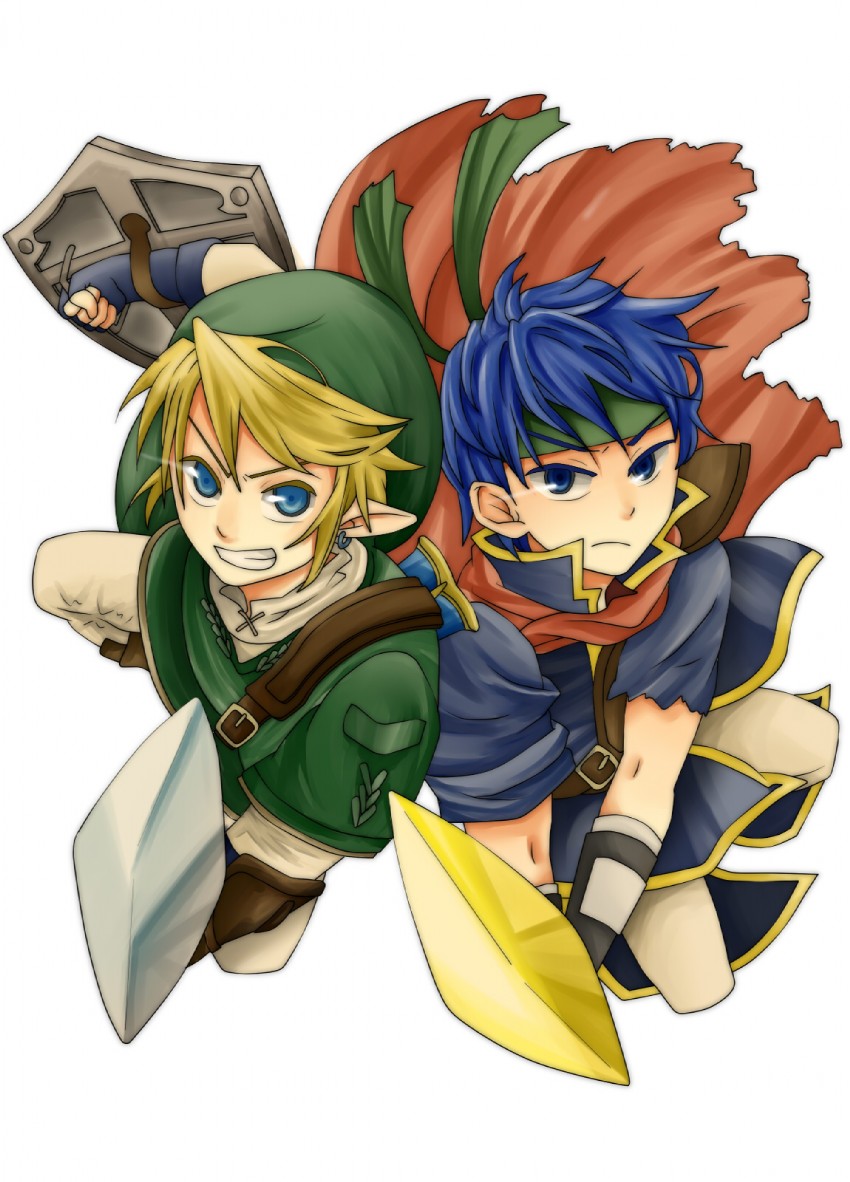 link and ike (fire emblem and 4 more) drawn by yurisaka