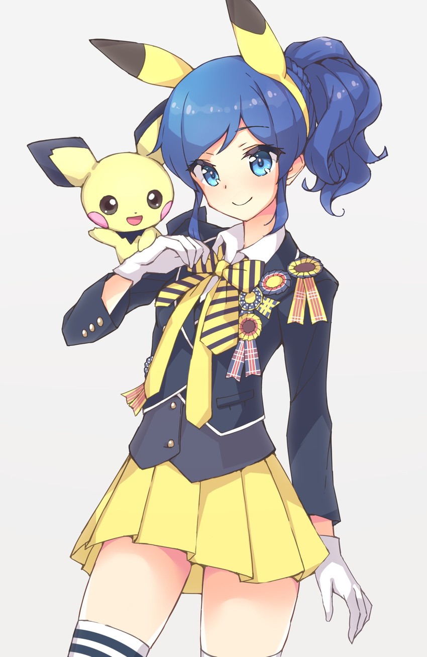 pikachu, pichu, and kiriya aoi (pokemon and 2 more) drawn by nokita_(pinmisil)