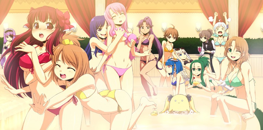 amane, nao, mian, rui, mari, and 7 more (dream c club and 1 more) drawn by onija_tarou