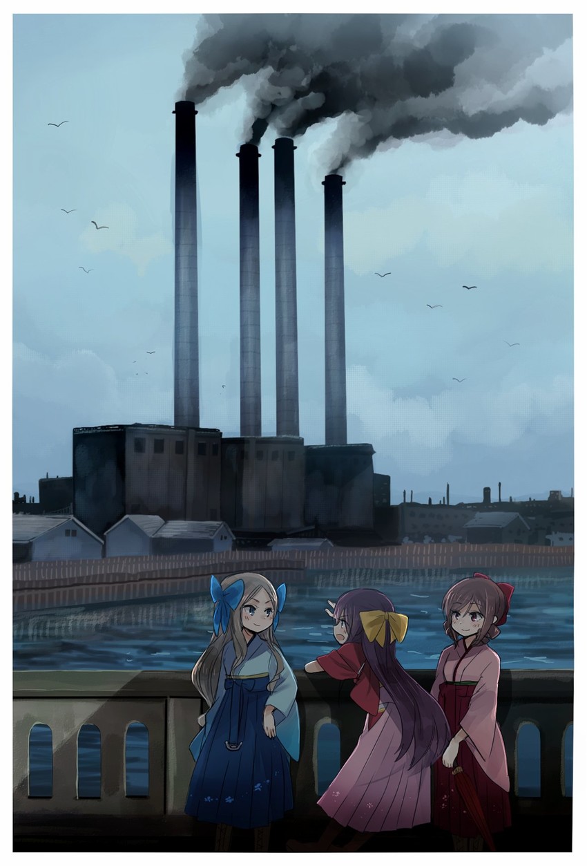 kamikaze, asakaze, and harukaze (kantai collection) drawn by annin_musou