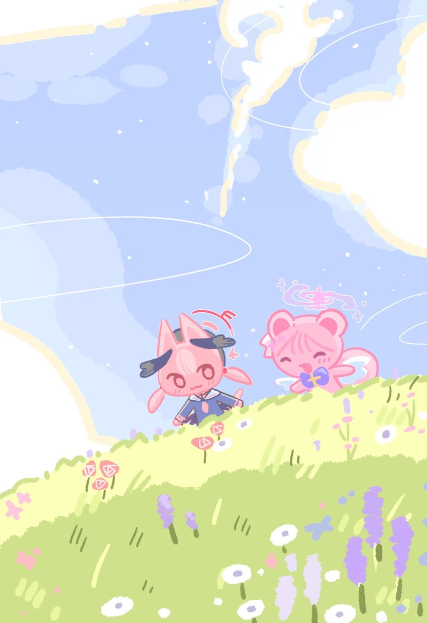 mika and koharu (blue archive and 1 more) drawn by nagakiras2