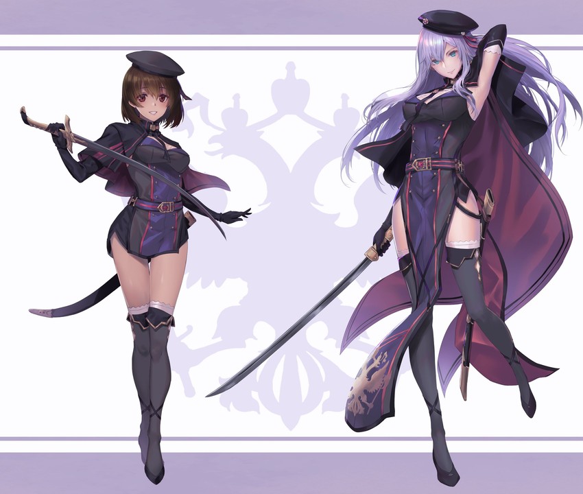 sharifah ozdil and alexandra viktorovna dashkova (original) drawn by oukawa_yuu