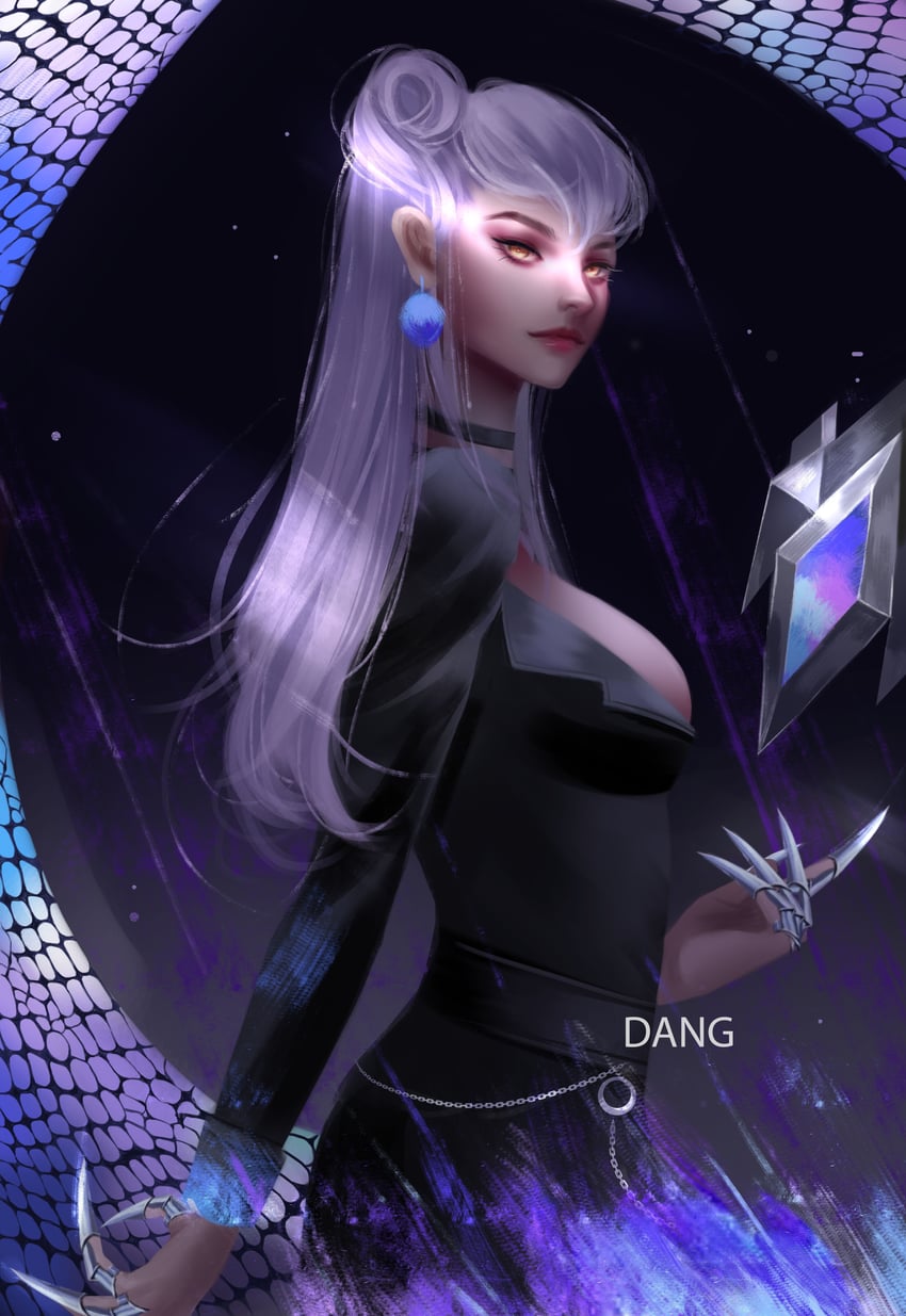 evelynn, k/da all out evelynn, and the baddest evelynn (league of legends) drawn by dang_artt