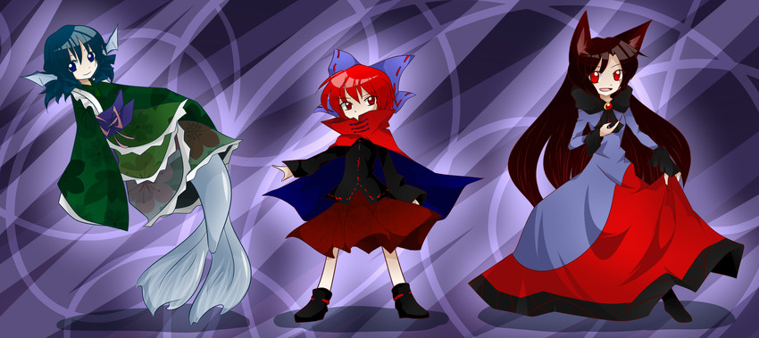 imaizumi kagerou, sekibanki, and wakasagihime (touhou and 1 more) drawn by guuchama