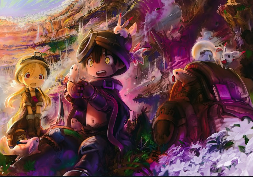 reg and riko (made in abyss) drawn by tsukushi_akihito