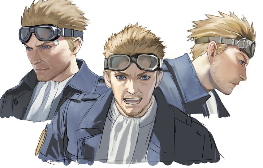 cid highwind (final fantasy and 3 more) drawn by decoponmagi