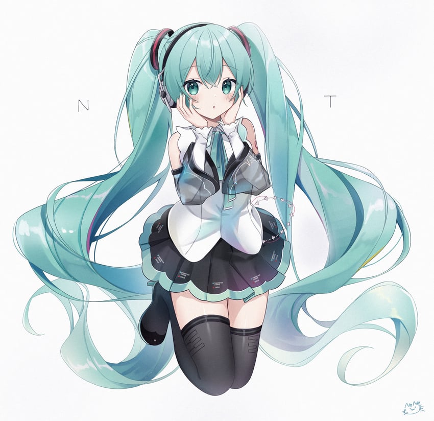 hatsune miku (vocaloid and 1 more) drawn by noneon319