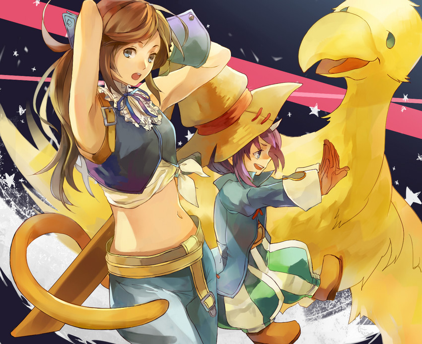 zidane tribal, garnet til alexandros xvii, vivi ornitier, and eiko carol (final fantasy and 1 more) drawn by tamu_(tamurarucaffe1226)