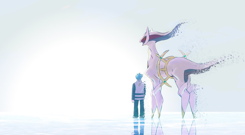 arceus and cyrus (pokemon and 1 more) drawn by hungry_seishin