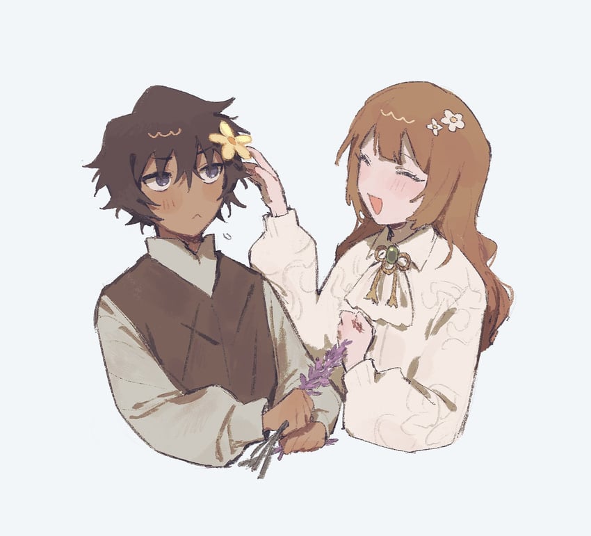 heathcliff and catherine (project moon and 1 more) drawn by yobunkiii