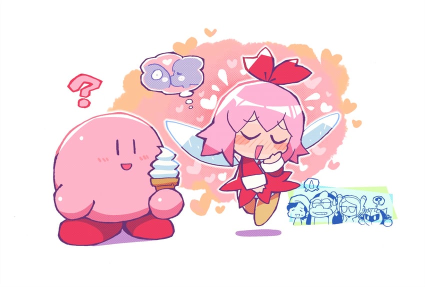 kirby, meta knight, king dedede, adeleine, ribbon, and 1 more (kirby) drawn by rariatto_(ganguri)