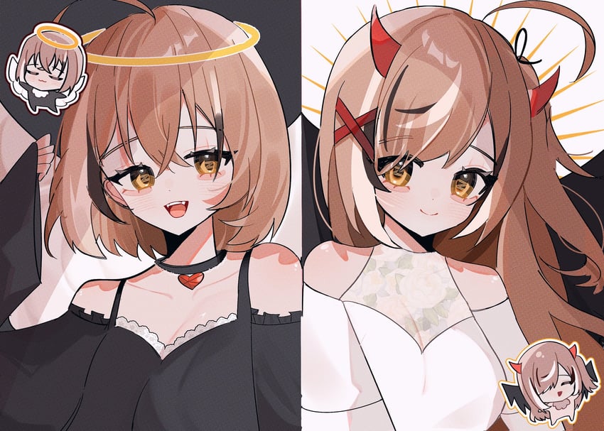 nanashi mumei (hololive and 1 more) drawn by hana20000920