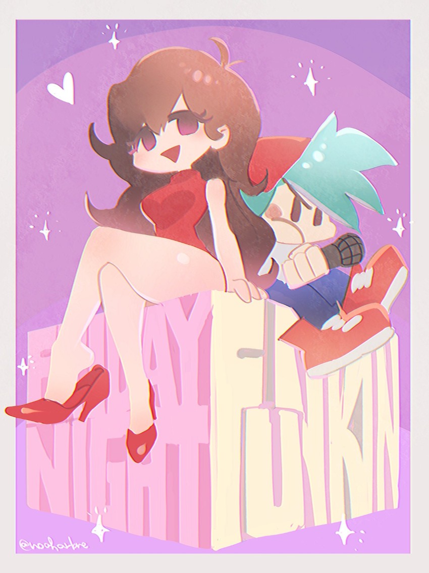 girlfriend and boyfriend (friday night funkin') drawn by noah_(tettsui-sole)
