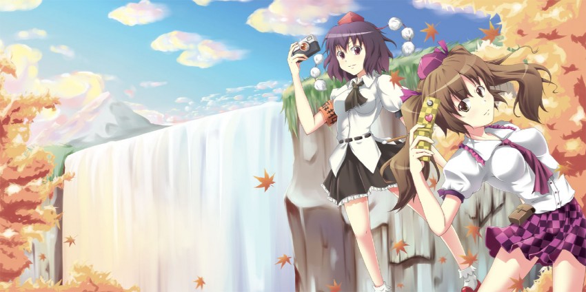 shameimaru aya and himekaidou hatate (touhou) drawn by tsukimiya_kyousuke