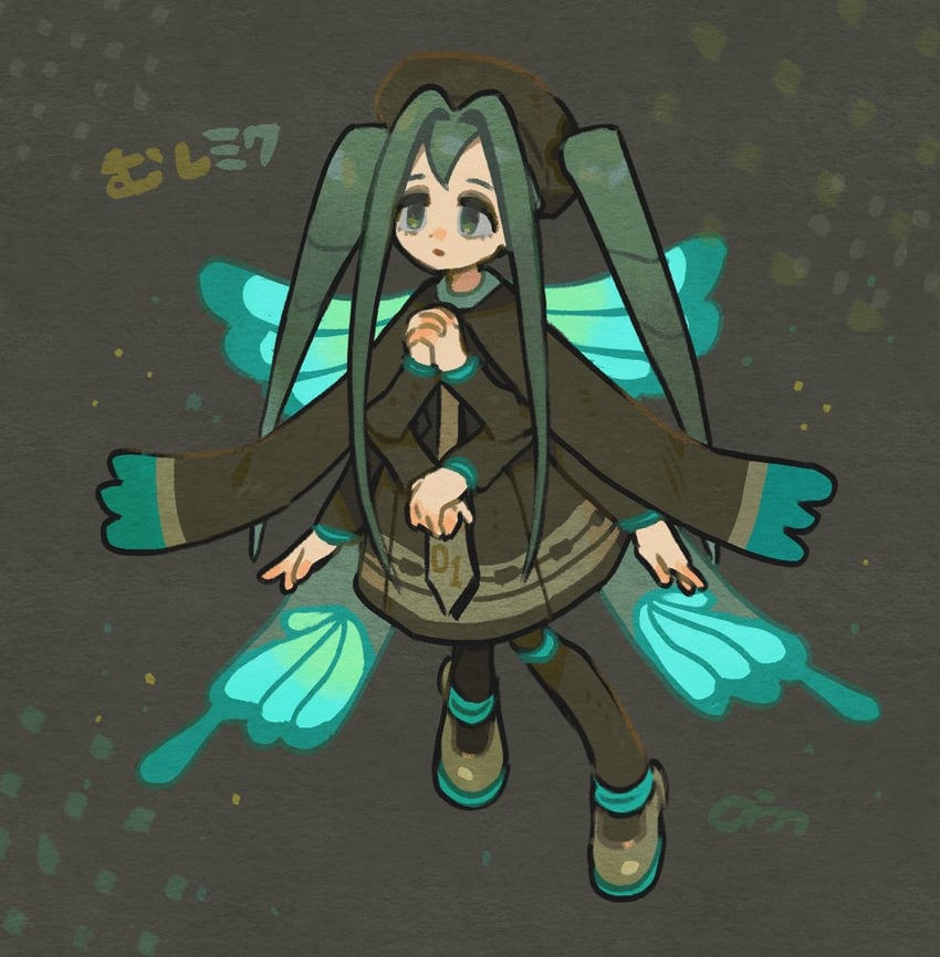 hatsune miku and bug miku (pokemon and 2 more) drawn by bim0ngsam0ng