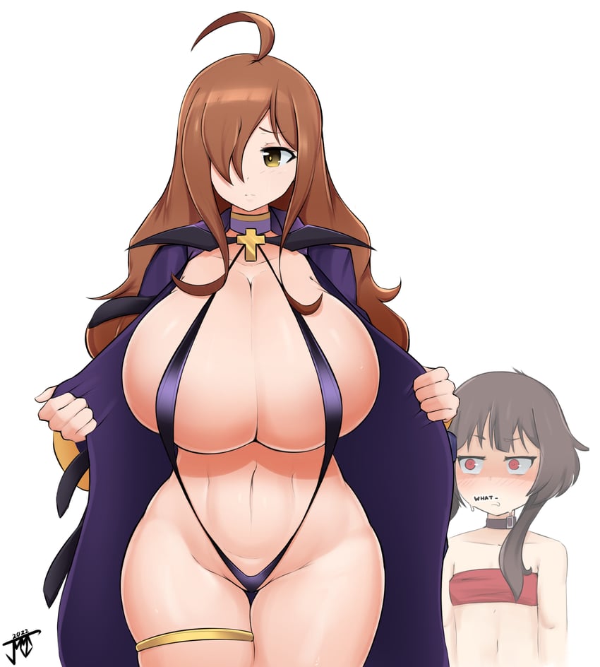 megumin and wiz (kono subarashii sekai ni shukufuku wo!) drawn by jmvmaa