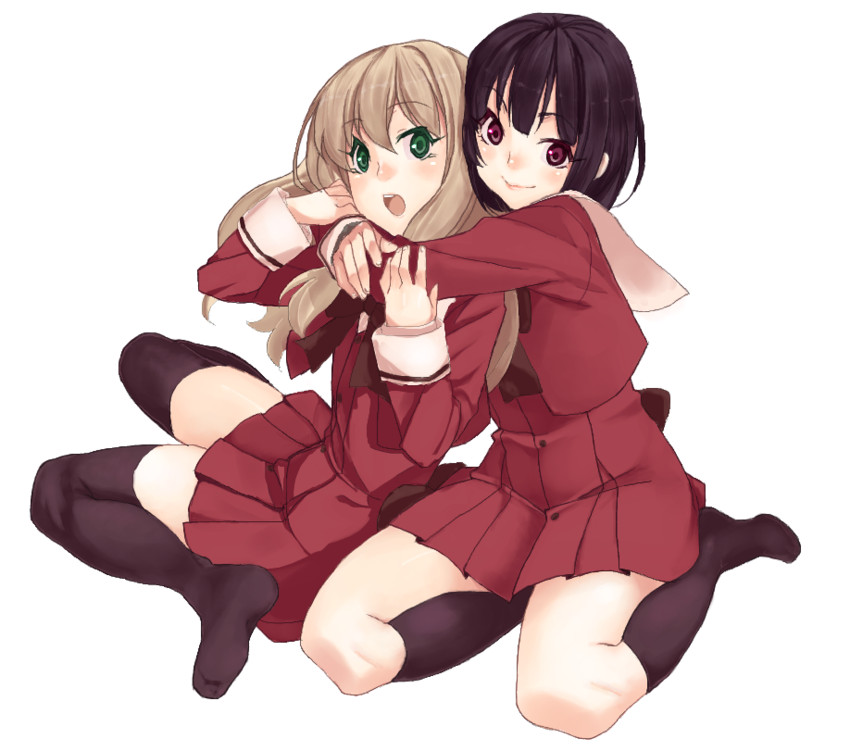 kawamura reo and sawaguchi mai (sono hanabira ni kuchizuke wo) drawn by kirisato_itsuki