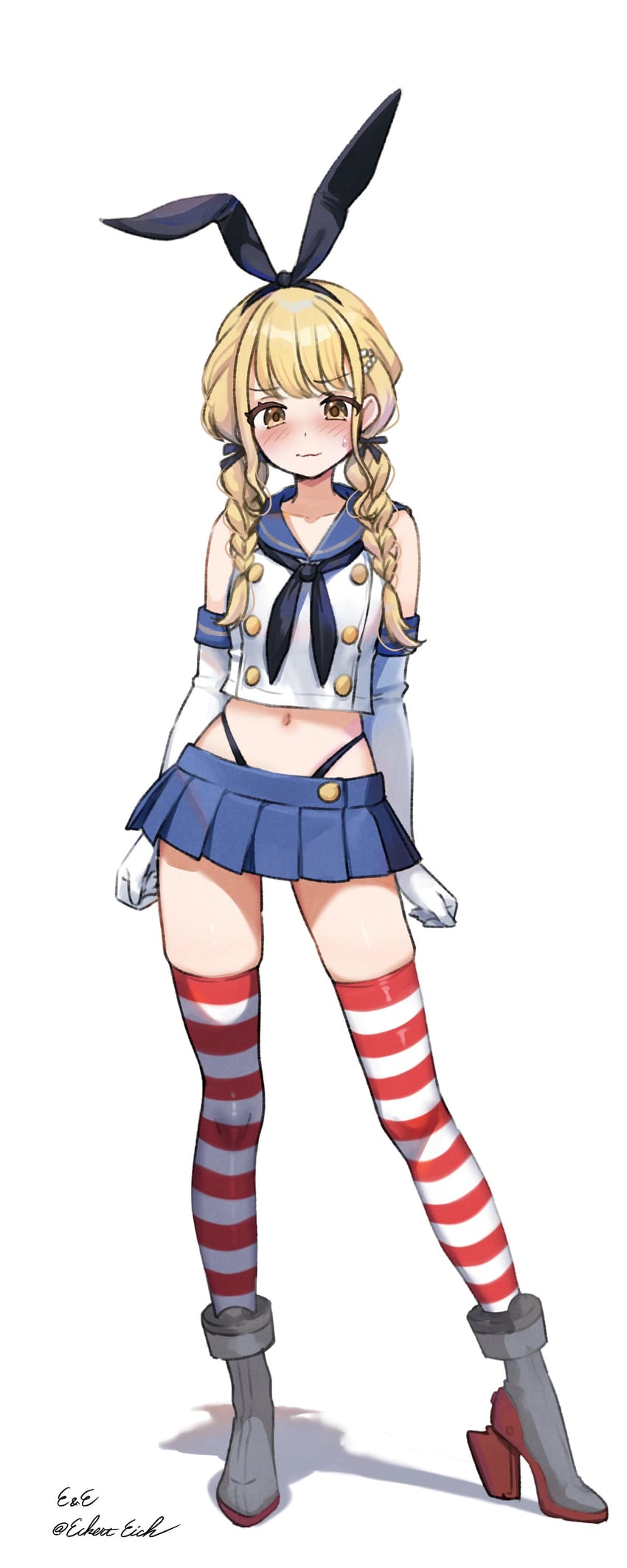 shimakaze and fujita kotone (kantai collection and 2 more) drawn by eckert&eich