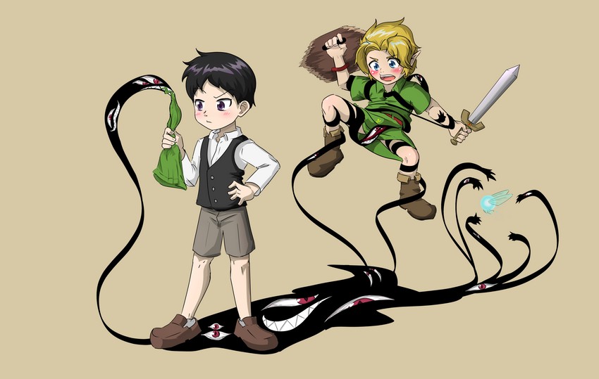 link, young link, navi, pride, and selim bradley (the legend of zelda and 1 more) drawn by protege