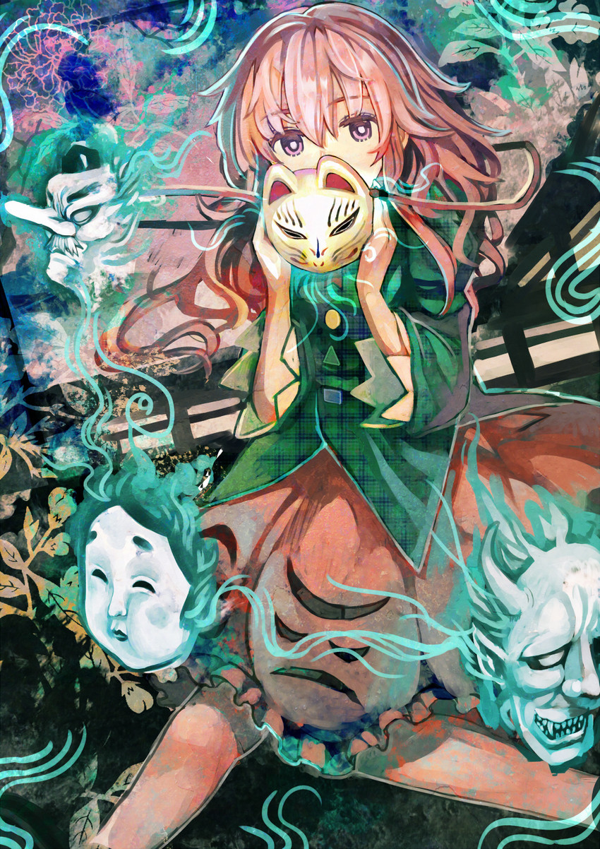 hata no kokoro (touhou) drawn by organ_derwald