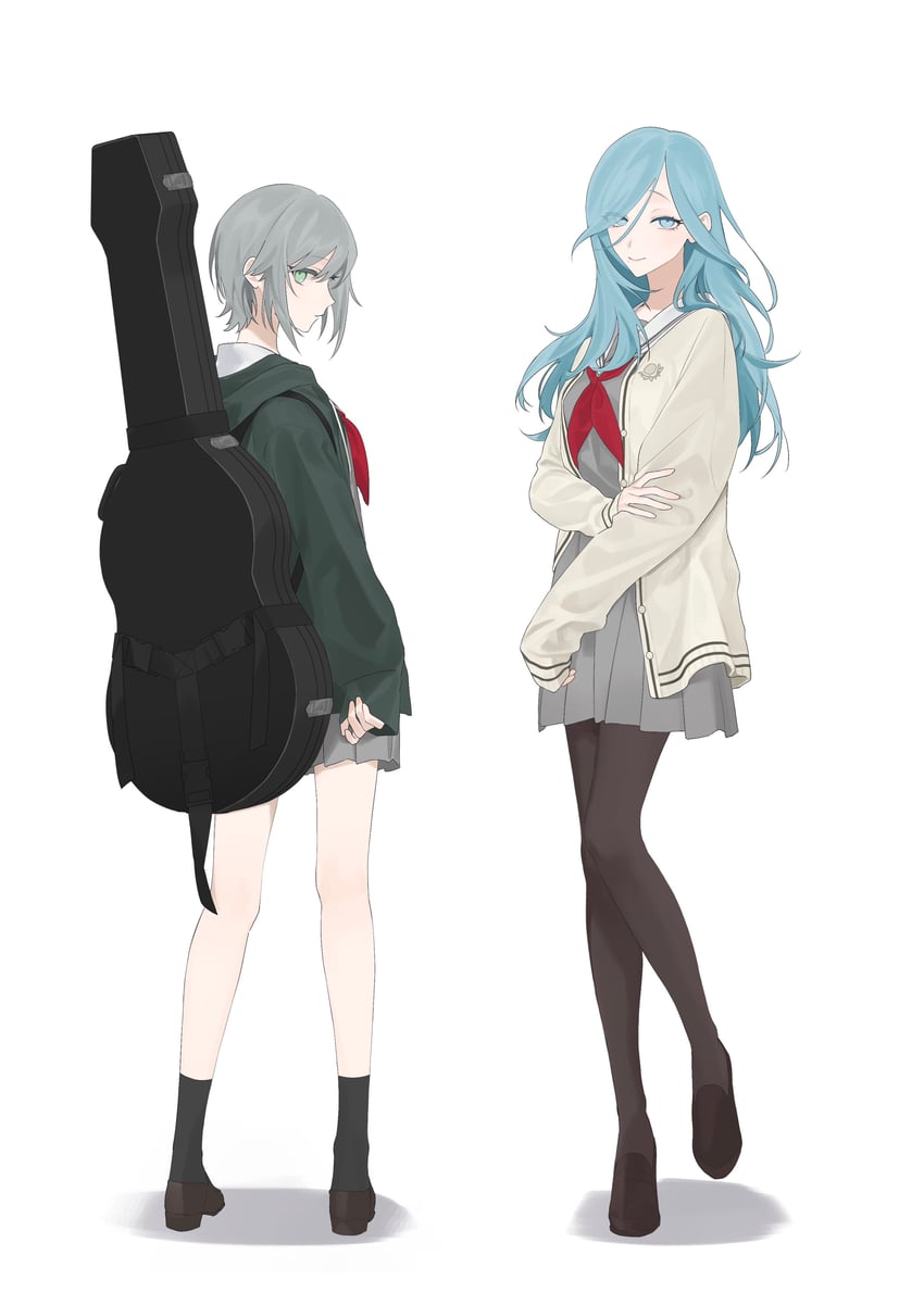 hinomori shizuku and hinomori shiho (project sekai) drawn by sa_tsuko