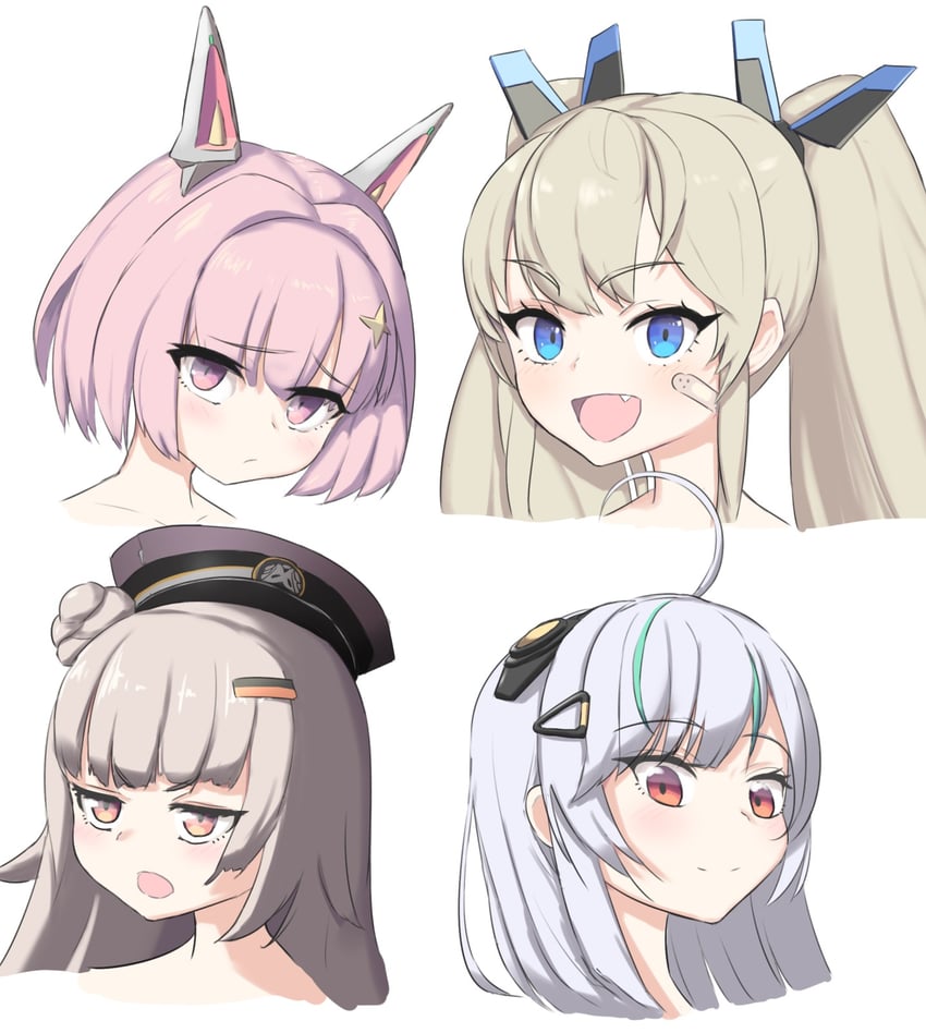 laplace, admi, noah, and soline (goddess of victory: nikke) drawn by kano_hoshi