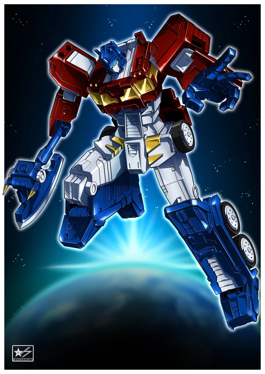 optimus prime (transformers and 1 more) drawn by samhoshi7
