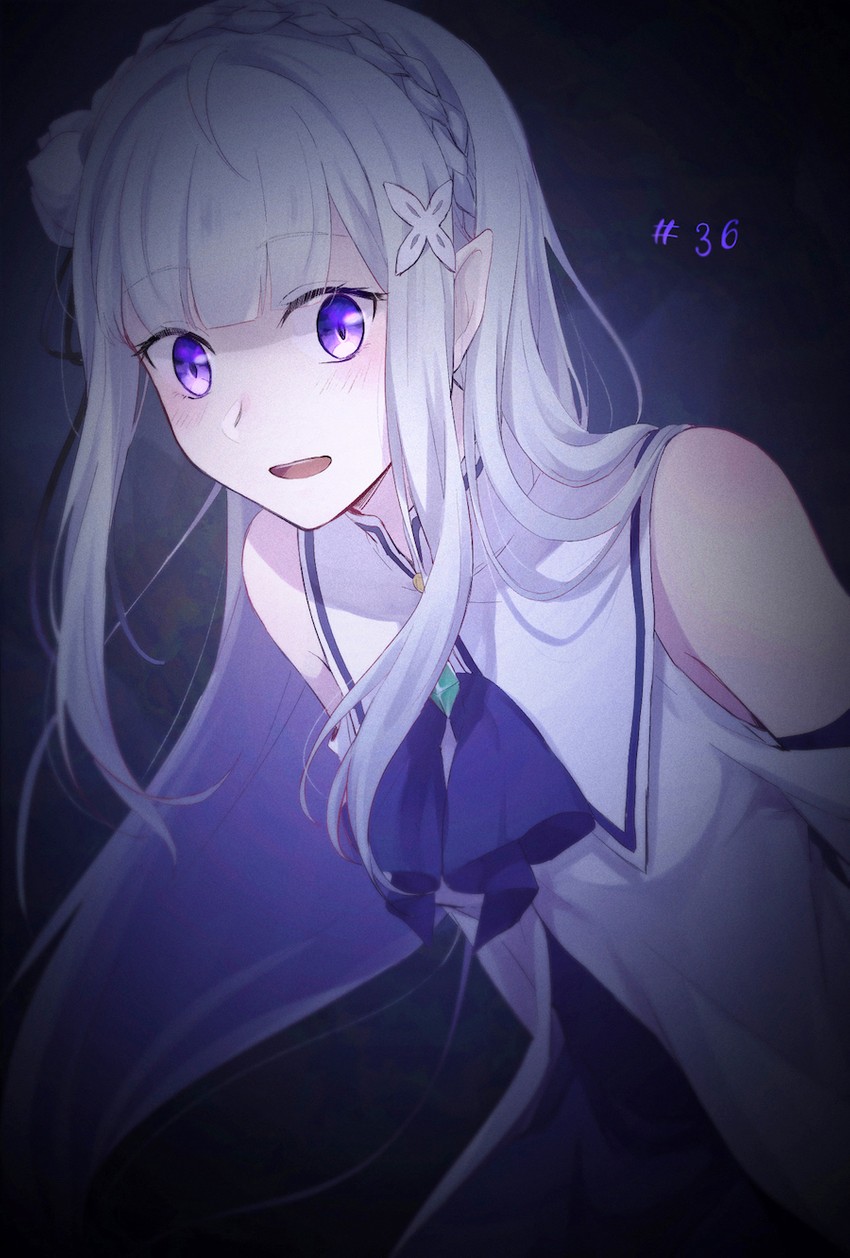 emilia (re:zero kara hajimeru isekai seikatsu) drawn by ochi_(lokun)
