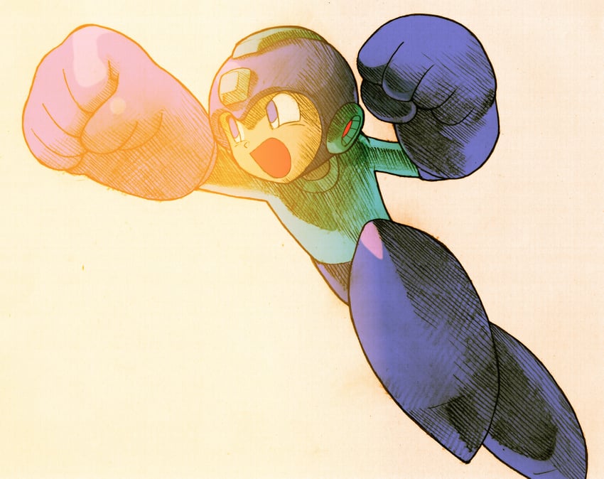 mega man (marvel and 4 more) drawn by bengus