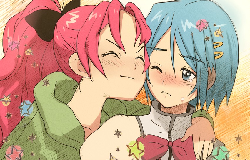 miki sayaka and sakura kyoko (mahou shoujo madoka magica) drawn by coin_rand