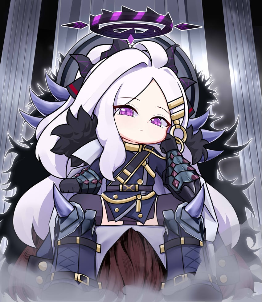 hina and erebus the underworld monarch (blue archive and 1 more) drawn by maomaoquing