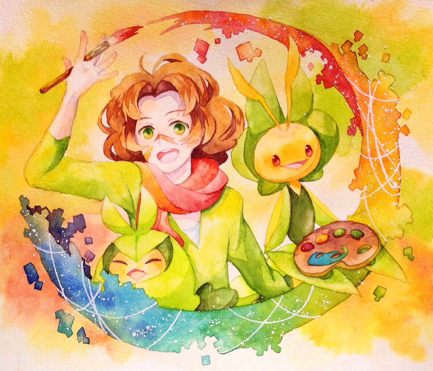 swadloon, leavanny, and burgh (pokemon and 1 more) drawn by aoya_(ayoyame18)