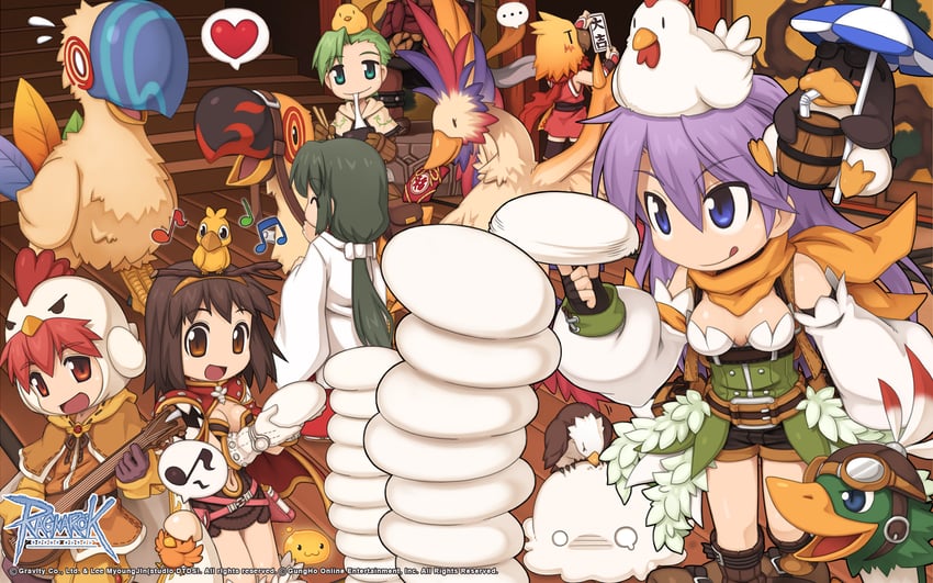 creator, ranger, swordsman, ninja, peco peco, and 7 more (ragnarok online) drawn by yuichirou