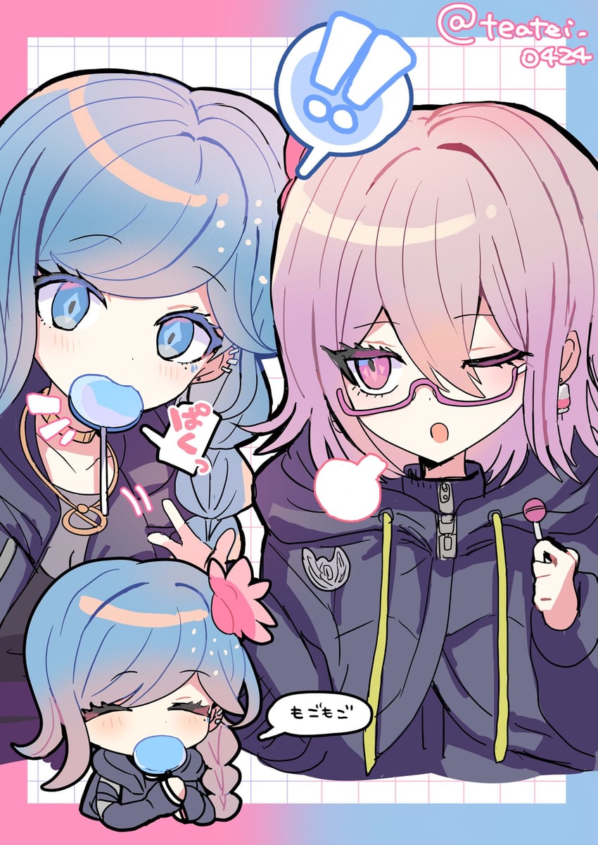 halara nightmare and fubuki clockford (master detective archives: rain code) drawn by shirocha_tei