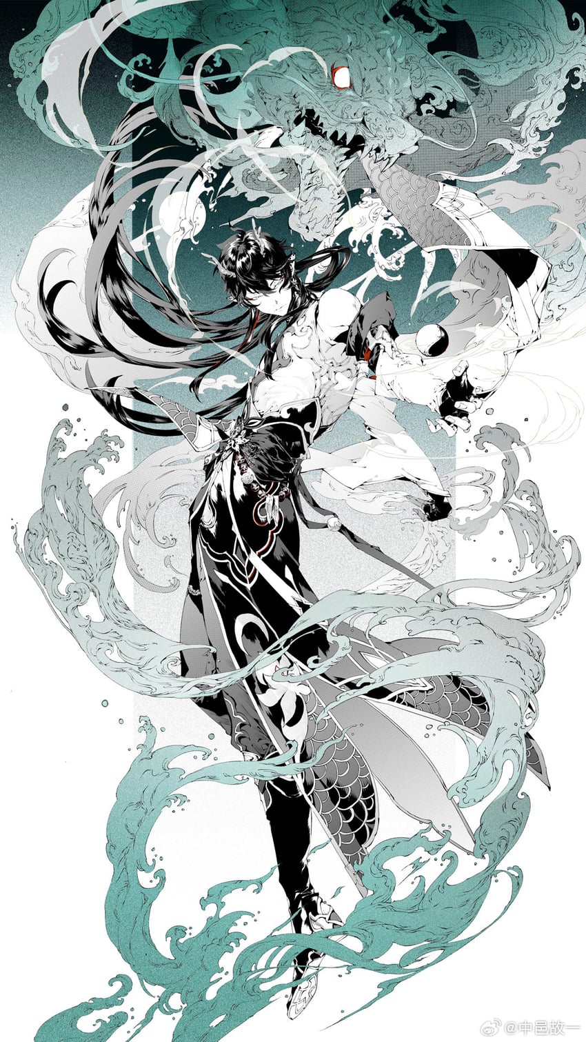 dan heng (honkai and 1 more) drawn by onitobico