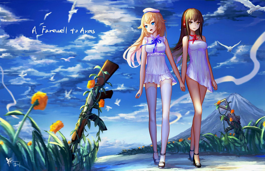 m4a1 and ak-47 (girls' frontline) drawn by wangchuan_de_quanyan