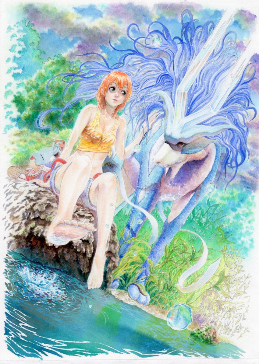 misty, suicune, and spheal (pokemon) drawn by san'no_mori