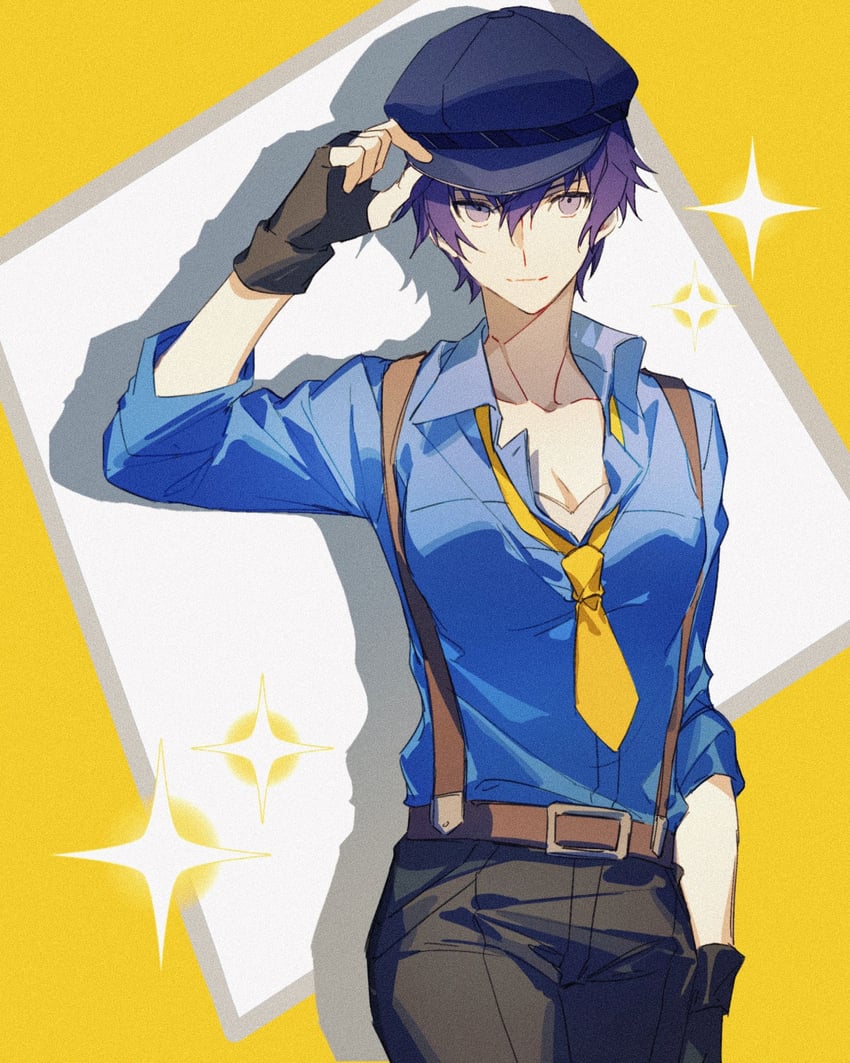 shirogane naoto (persona and 1 more) drawn by lluyss